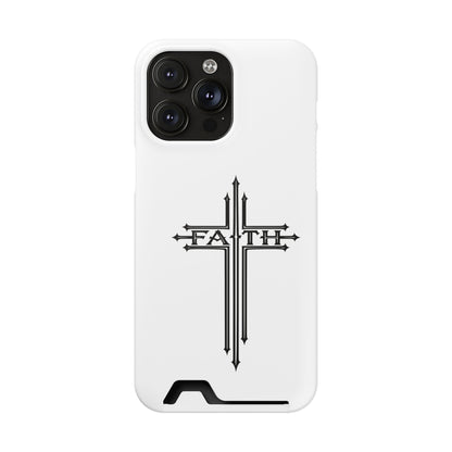 Faith Cross Phone Case with Card Holder — Slim Protective Wallet Case