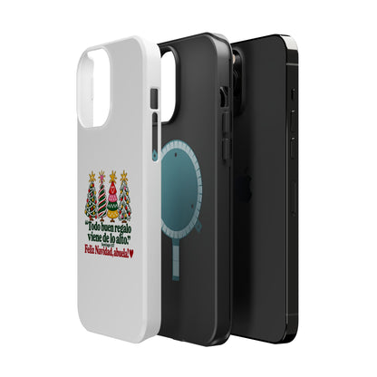 Christmas Grandma Phone Case — “Todo buen regalo viene de lo alto” Magnetic Impact-Resistant Case