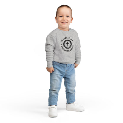 Resurrection Cross Toddler Sweatshirt — Religious Easter Kids Pullover