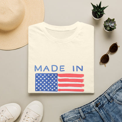 Made in U.S.A. T-Shirt — American Flag Graphic Tee