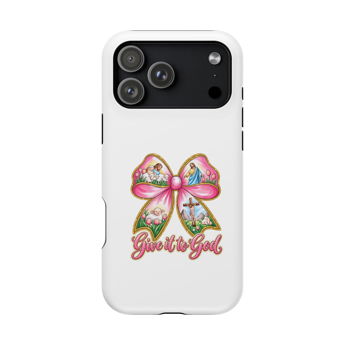 Give It to God Phone Case — Floral Bow Christian iPhone Cover