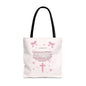 Pink Faith Tote Bag — Inspirational Cross & Rainbow AOP Tote