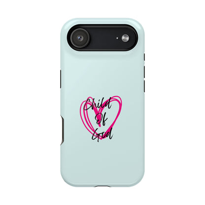 Phone Case — "Child of God" Pink Heart Magnetic Impact-Resistant