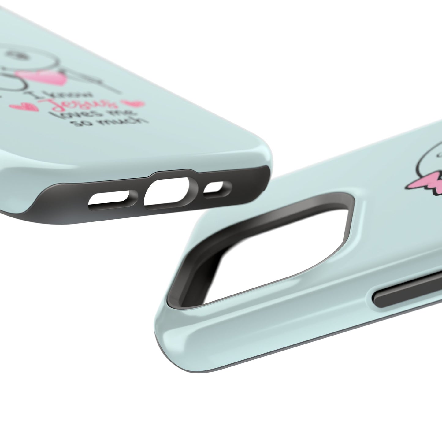 Christian Cute Heart Phone Case — "I Know Jesus Loves Me So Much" Magnetic Impact-Resistant Case