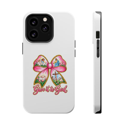 Give It to God Phone Case — Floral Bow Christian iPhone Cover