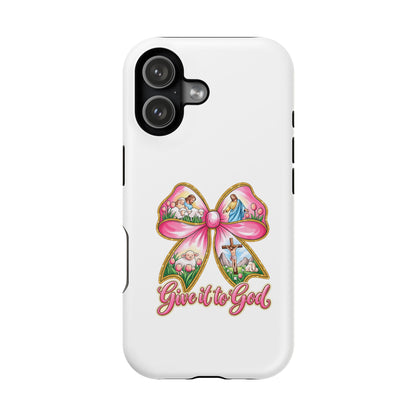 Give It to God Phone Case — Floral Bow Christian iPhone Cover