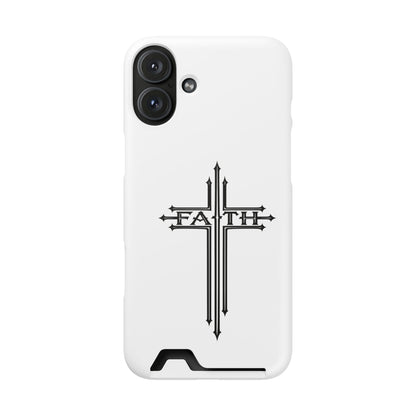 Faith Cross Phone Case with Card Holder — Slim Protective Wallet Case