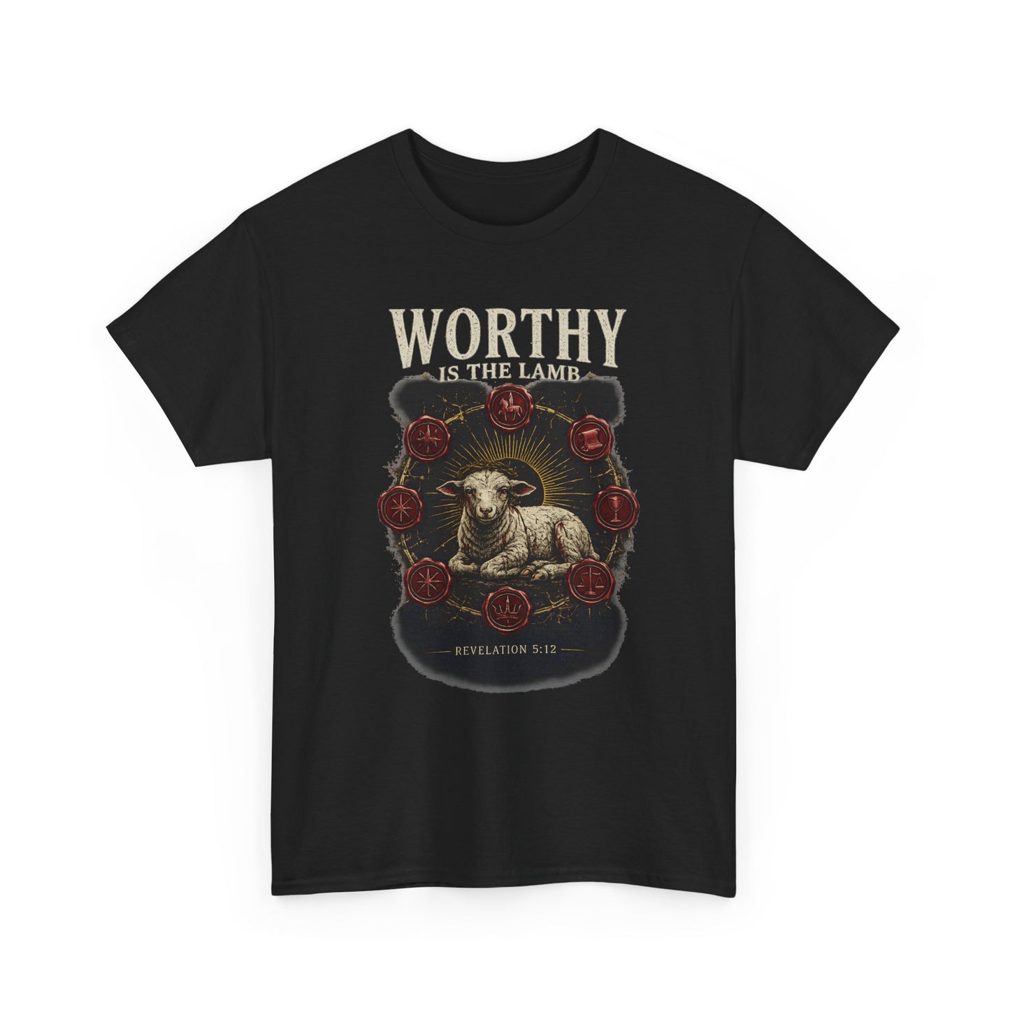 'Worthy Is The Lamb' Tee – Revelation 5:12 Bible Verse Shirt