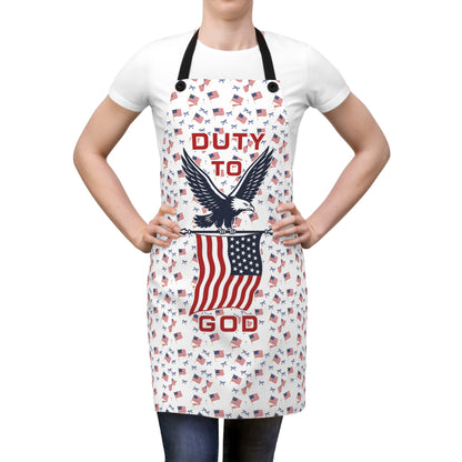 Patriotic "Created with a Purpose" Apron — USA Flag Cooking Apron