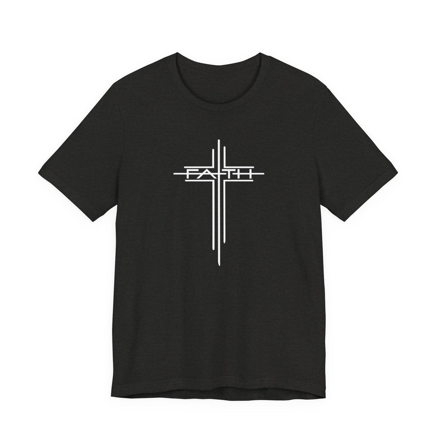 Christian Cross T-Shirt – Subtle White Cross Faith Tee