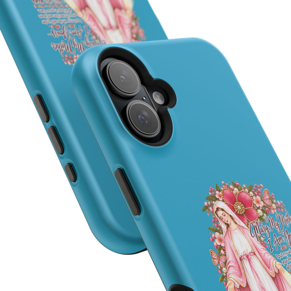 Religious Floral Phone Case — 'Blessed Virgin' Magnetic Impact-Resistant Case