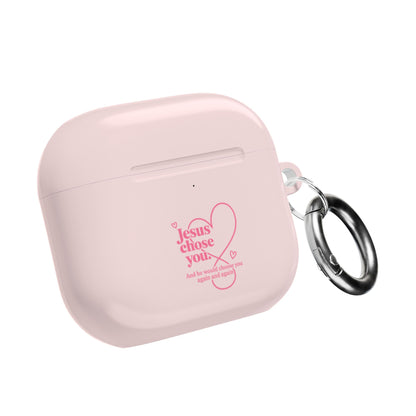 Pink Christian AirPod Case – "Jesus Chose You" & "God's Child" Faith Protective Cover