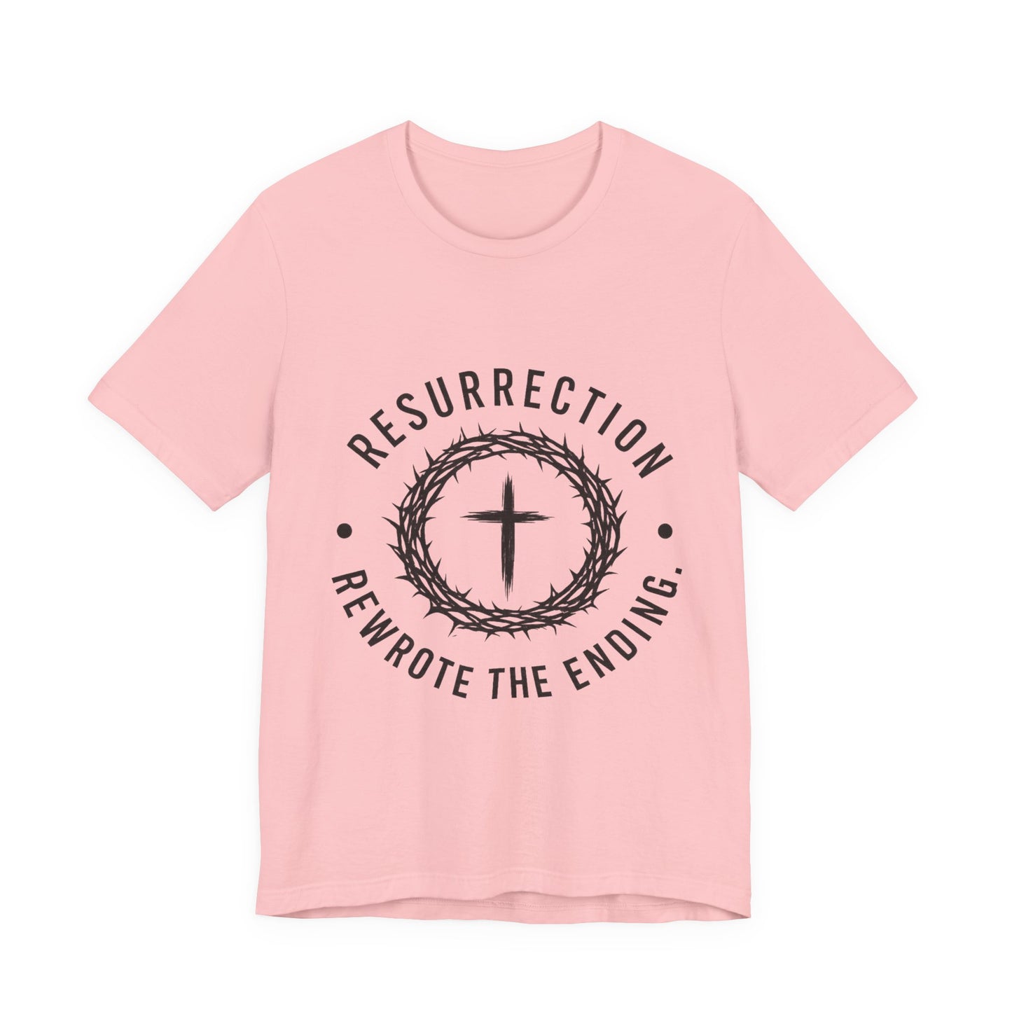 Resurrection Cross T‑Shirt — "Resurrection Rewrote the Ending" Christian Tee