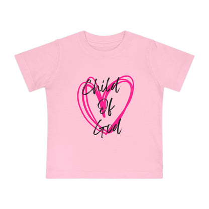 Baby T-Shirt | "Child of God" Heart Front & "Made for a Purpose" Rainbow Back — Christian Infant Tee