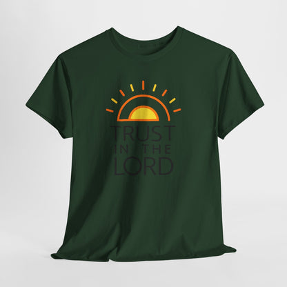 Trust in the Lord T-Shirt — Christian Sunrise Faith Tee