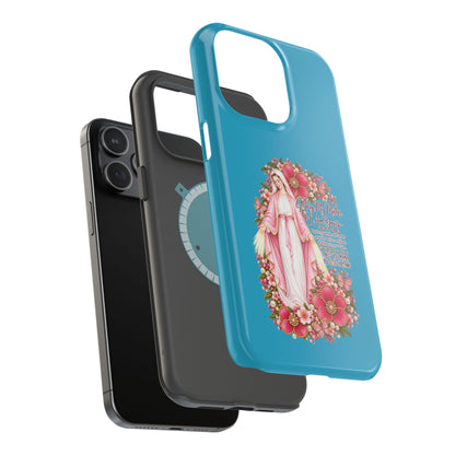 Religious Floral Phone Case — 'Blessed Virgin' Magnetic Impact-Resistant Case