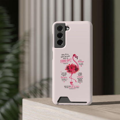 Flamingo 'Stand Out' Phone Card Case — Slim Wallet iPhone Case