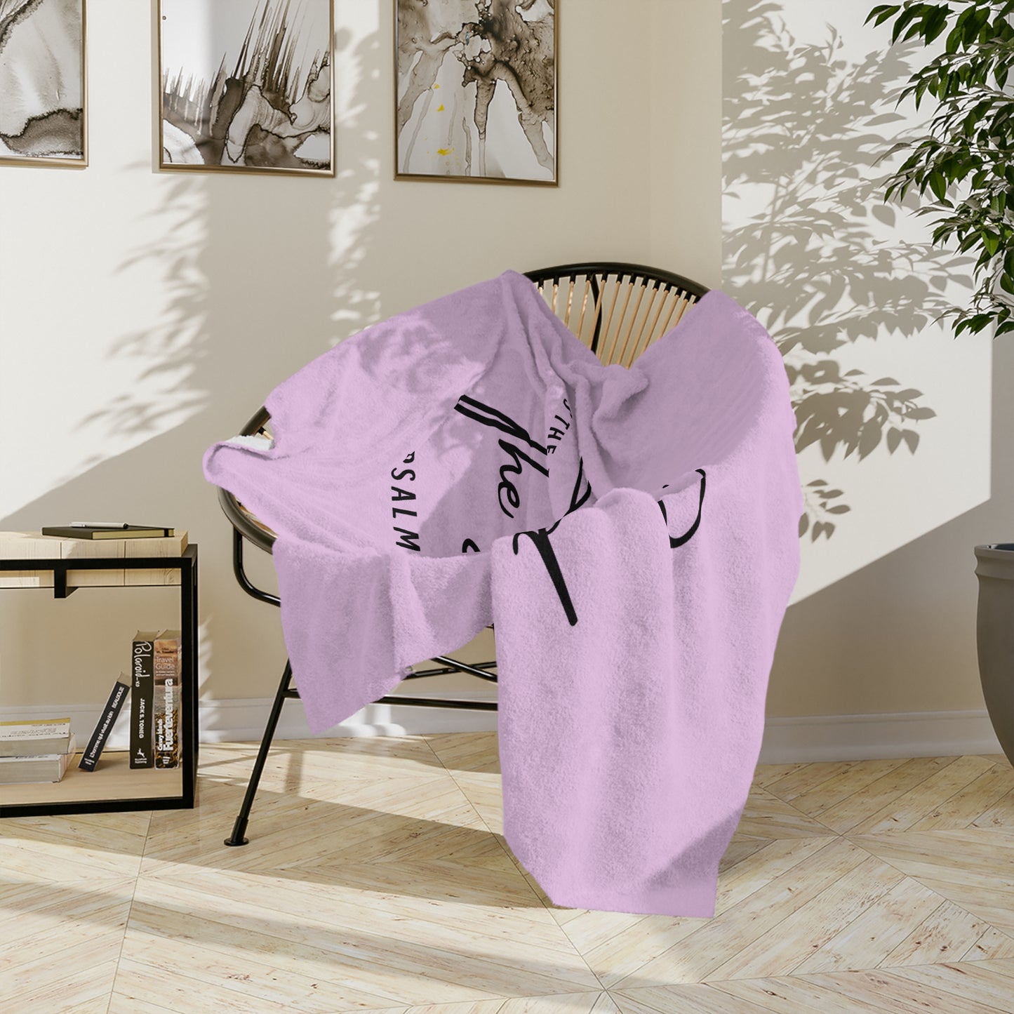 Blessed Psalm 33:12 Velveteen Blanket — Soft Christian Throw