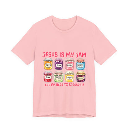 Christian T-Shirt — "Jesus Is My Jam" Jam Jar Graphic Tee