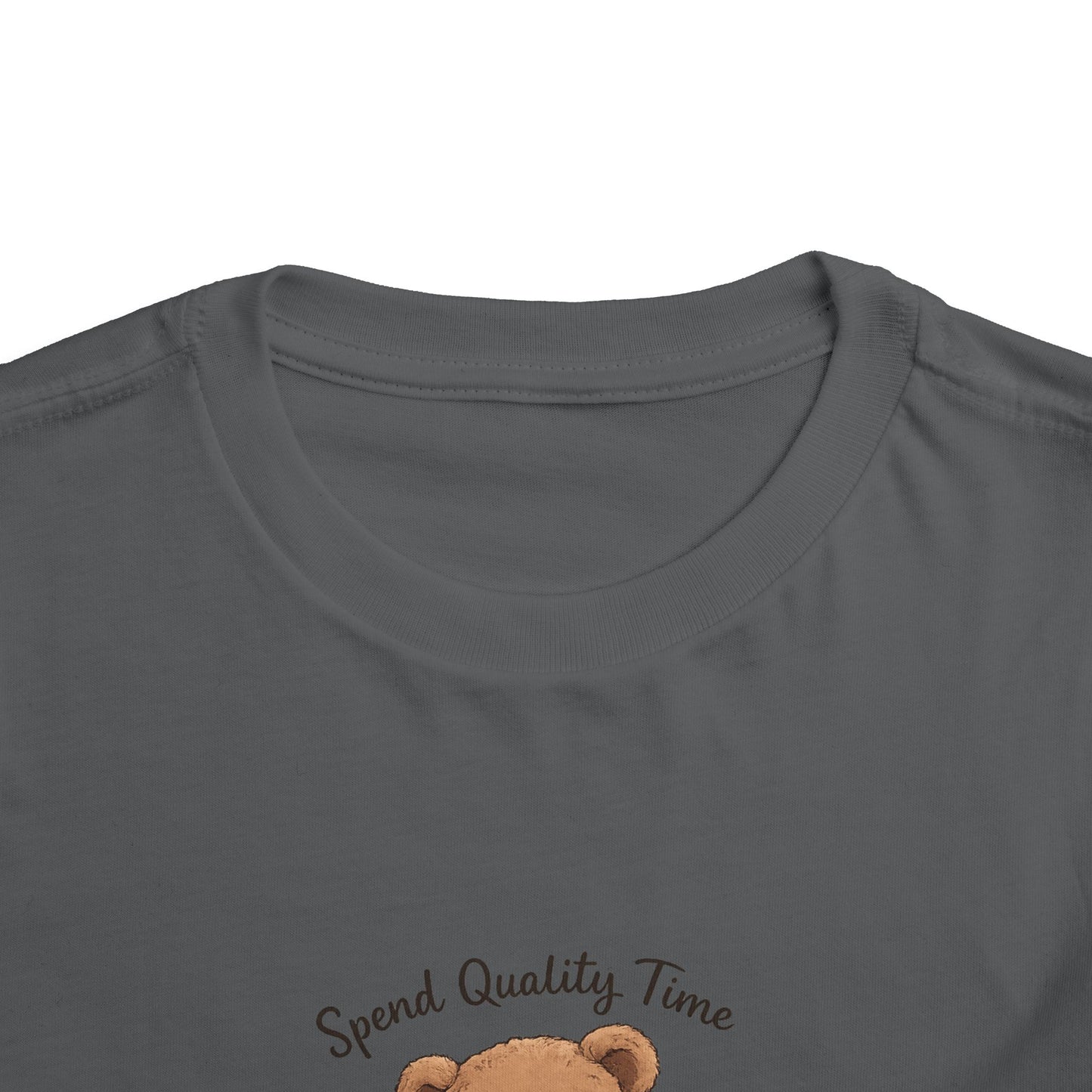 Toddler Tee — "Spend Quality Time with Jesus Today!" Bear Christian Kids Shirt