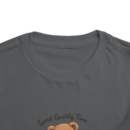 Toddler Tee — "Spend Quality Time with Jesus Today!" Bear Christian Kids Shirt