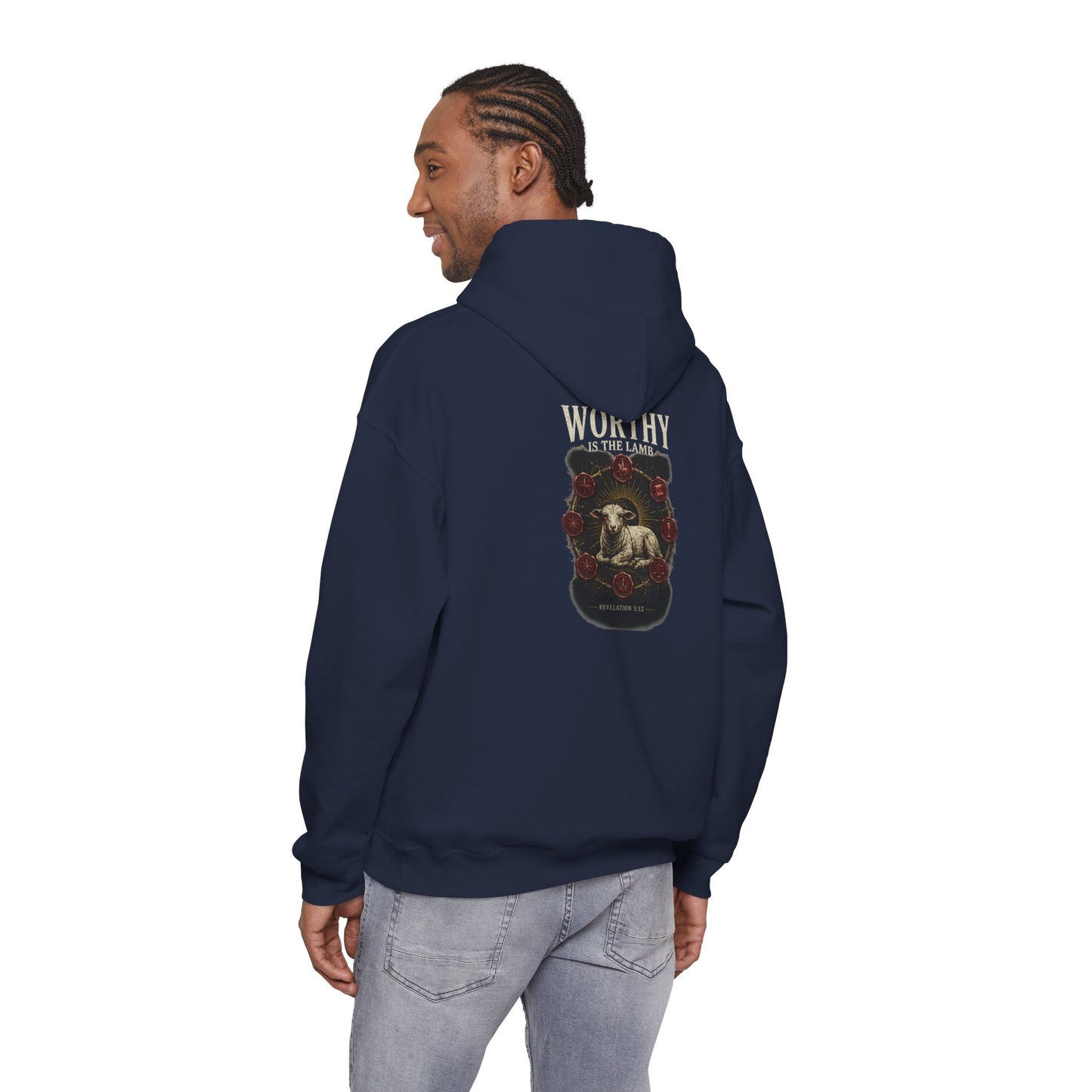 Worthy of the Lamb double print Hoodie – Christian Sheep & Roses Gospel Pullover