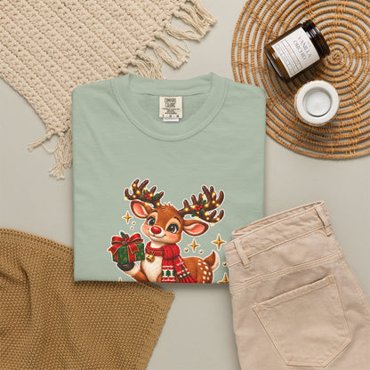 Christmas Reindeer T-Shirt — "Sweet Granddaughter You're an Answered Prayer" Holiday Tee