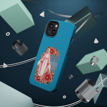 Religious Floral Phone Case — 'Blessed Virgin' Magnetic Impact-Resistant Case