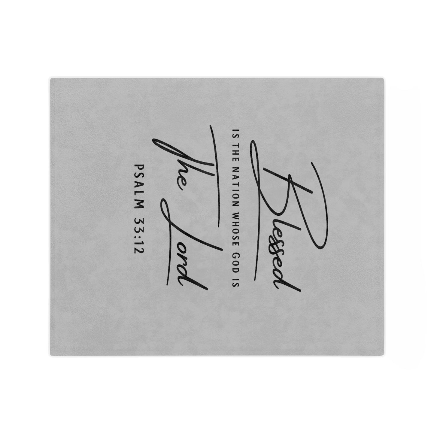 Blessed Is The Nation Microfiber Blanket — Psalm 33:12 Inspirational Throw