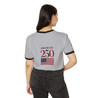 America 250 Blessed Unisex Cotton Ringer T-Shirt