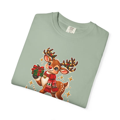 Christmas Reindeer T-Shirt — "Sweet Granddaughter You're an Answered Prayer" Holiday Tee