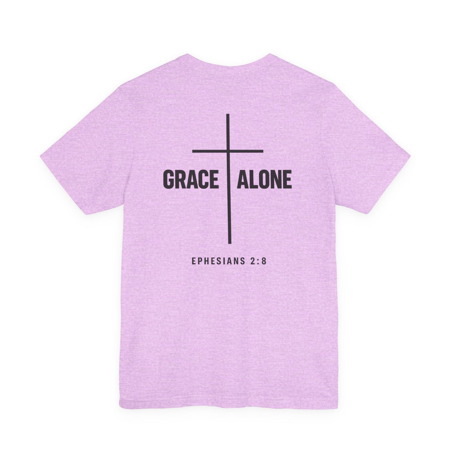 Grace Alone T-Shirt — Ephesians 2:8 Christian Cross Tee