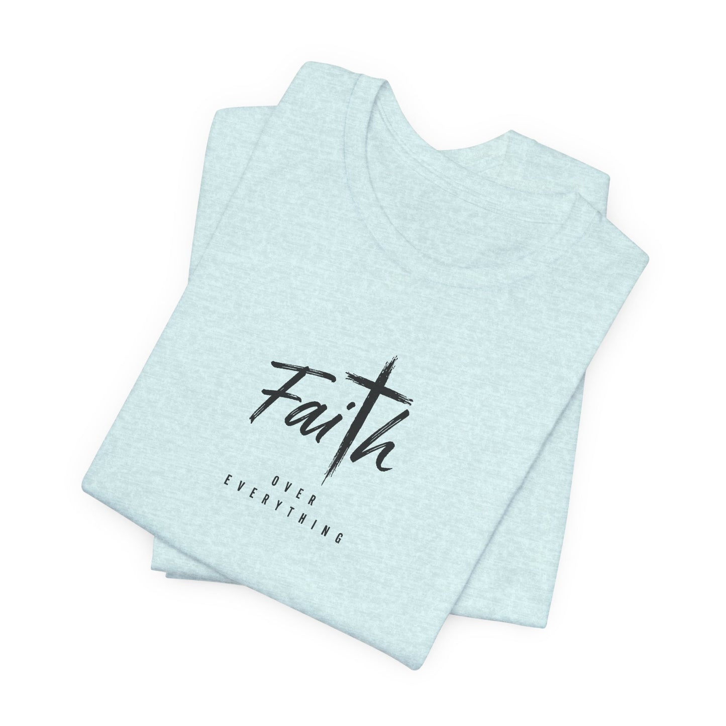 Faith Cross T‑Shirt — 'Our Father' Prayer Typography Tee