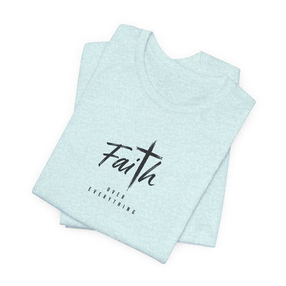 Faith Cross T‑Shirt — 'Our Father' Prayer Typography Tee