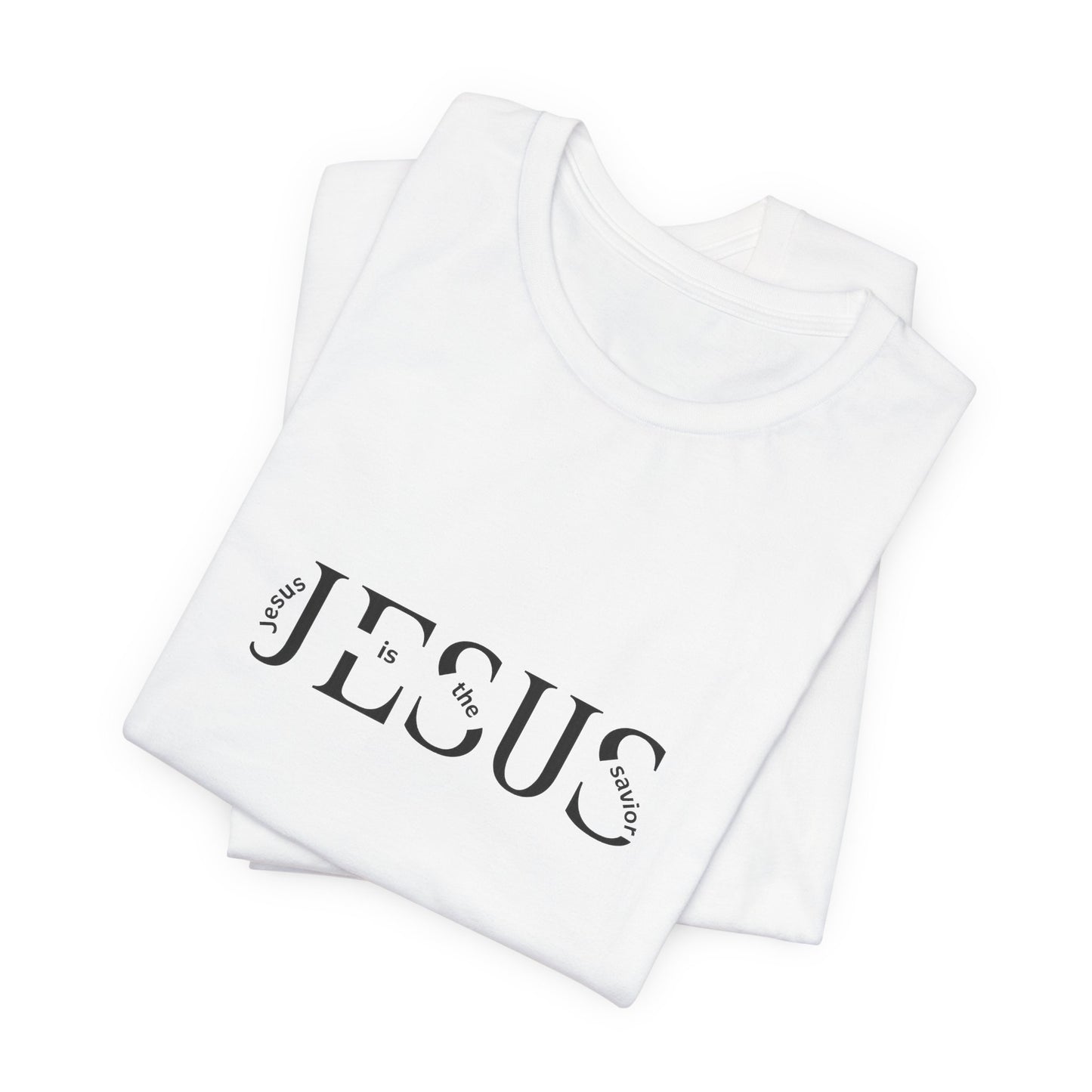 Jesus Minimalist Tee — Distressed Script Christian T-Shirt