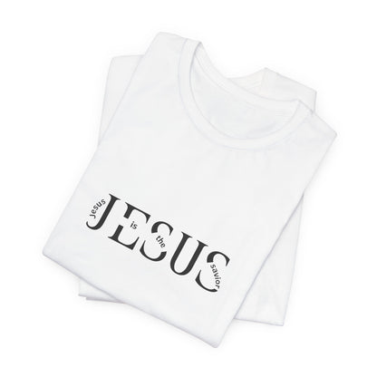 Jesus Minimalist Tee — Distressed Script Christian T-Shirt