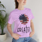 Created With A Purpose American Flag Sunflower T-Shirt