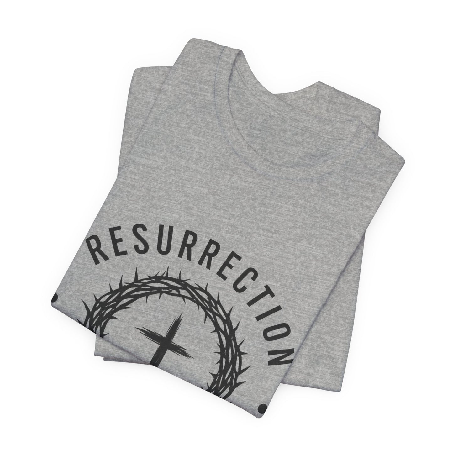 Resurrection Cross T‑Shirt — "Resurrection Rewrote the Ending" Christian Tee