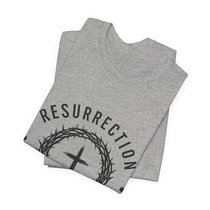 Resurrection Cross T‑Shirt — "Resurrection Rewrote the Ending" Christian Tee