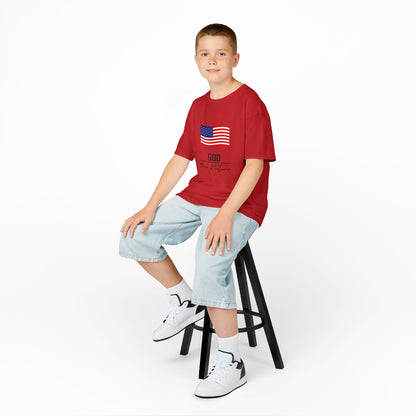 UNISEX Kids Tee — American Flag 'God One Nation' Patriotic T‑Shirt