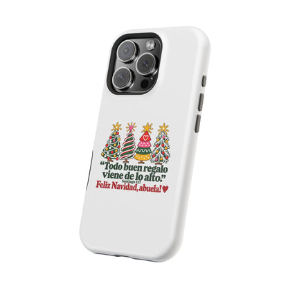 Christmas Grandma Phone Case — “Todo buen regalo viene de lo alto” Magnetic Impact-Resistant Case