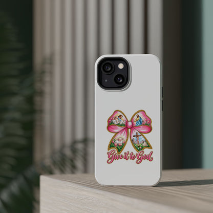 Give It to God Phone Case — Floral Bow Christian iPhone Cover