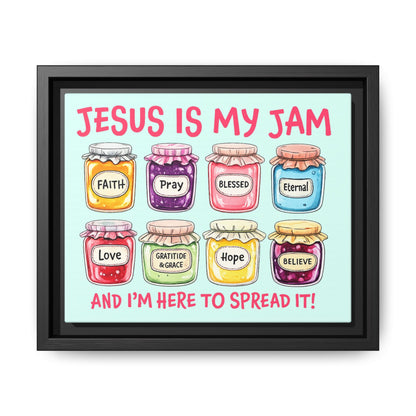 Jesus Is My Jam Framed Canvas Wall Art — Christian Inspirational Kitchen Decor