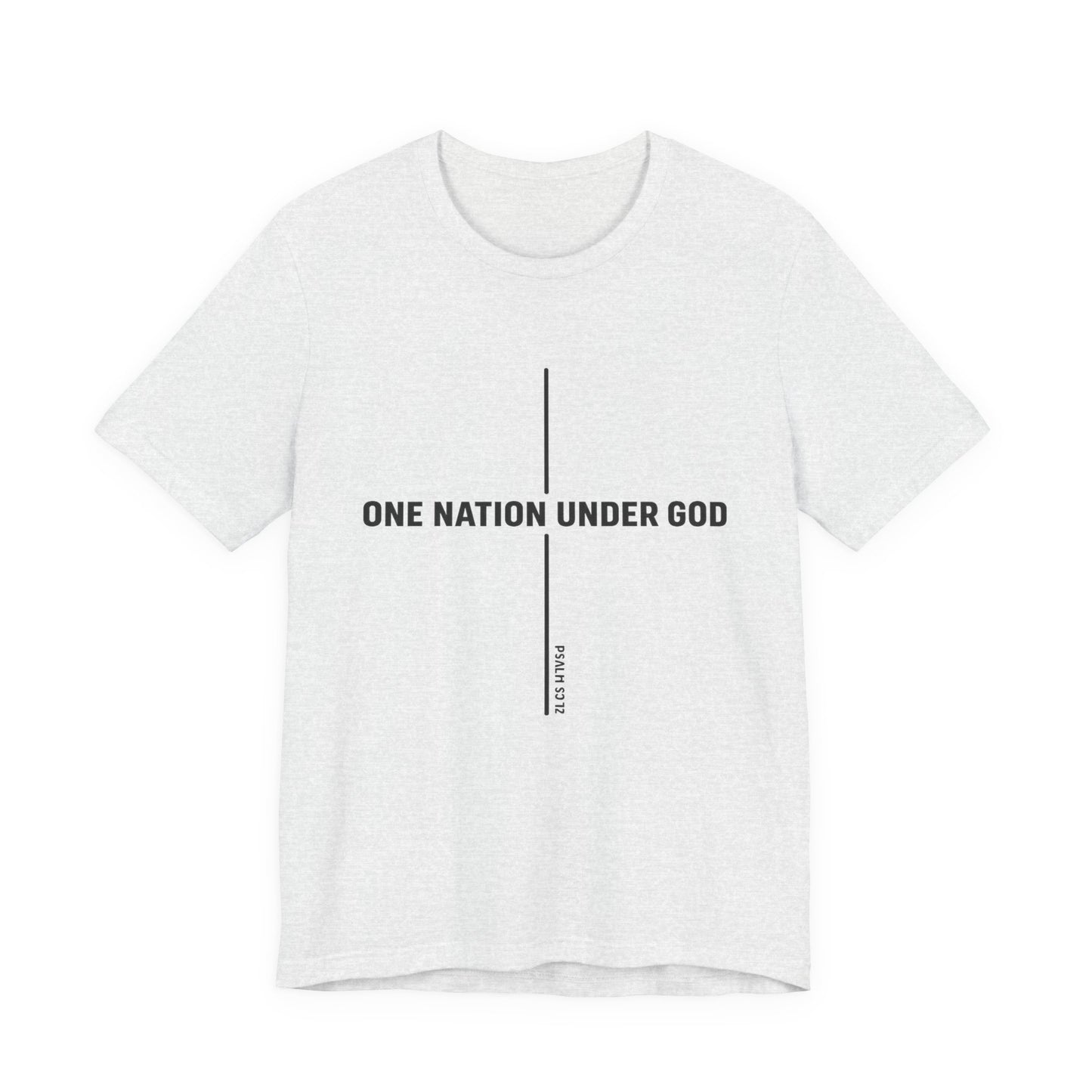 Christian Fish Tee — Small Circular 'JESUS' Design, Faith Graphic Shirt