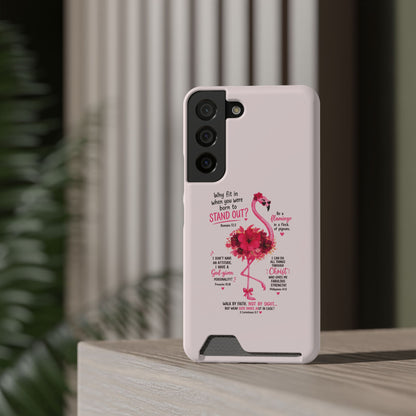 Flamingo 'Stand Out' Phone Card Case — Slim Wallet iPhone Case