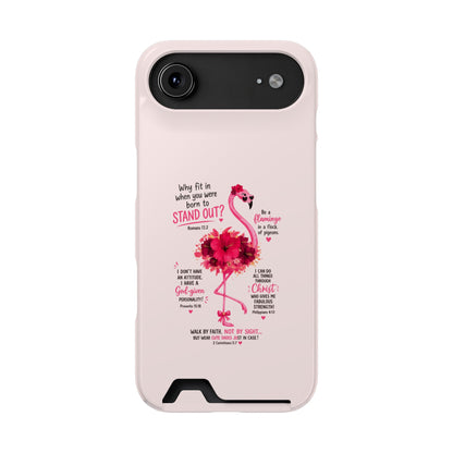 Flamingo 'Stand Out' Phone Card Case — Slim Wallet iPhone Case