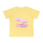 Baby T-Shirt - "I Roll with Jesus" Pink Skateboard Christian Infant Tee