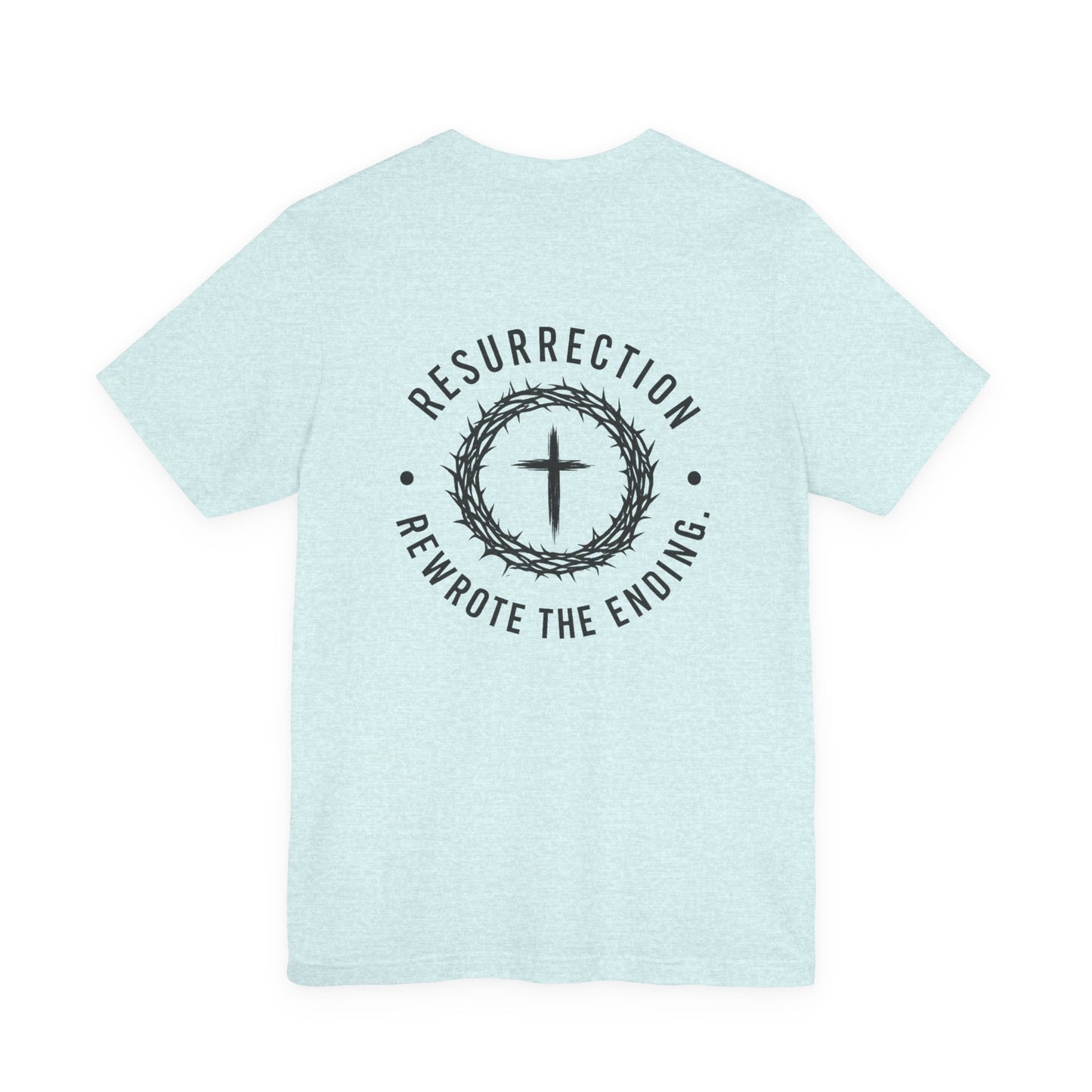 Christian Fish Tee — Small Circular 'JESUS' Design, Faith Graphic Shirt