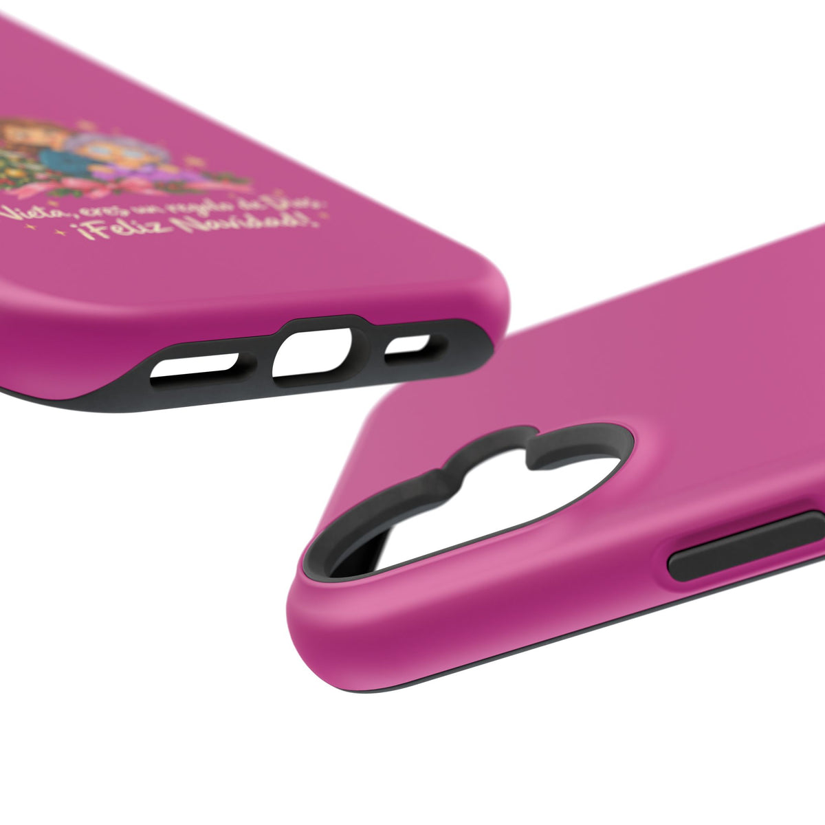 Magenta Christmas Grandma Phone Case — "Abuela, eres un regalo de Dios. ¡Feliz Navidad!" Magnetic Impact-Resistant