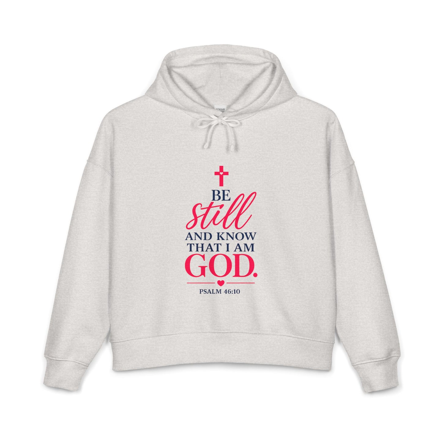 Christian Hoodie — "Be Still and Know That I Am God" Faith Pullover with Back ‘I Know Jesus Loves Me’ Design